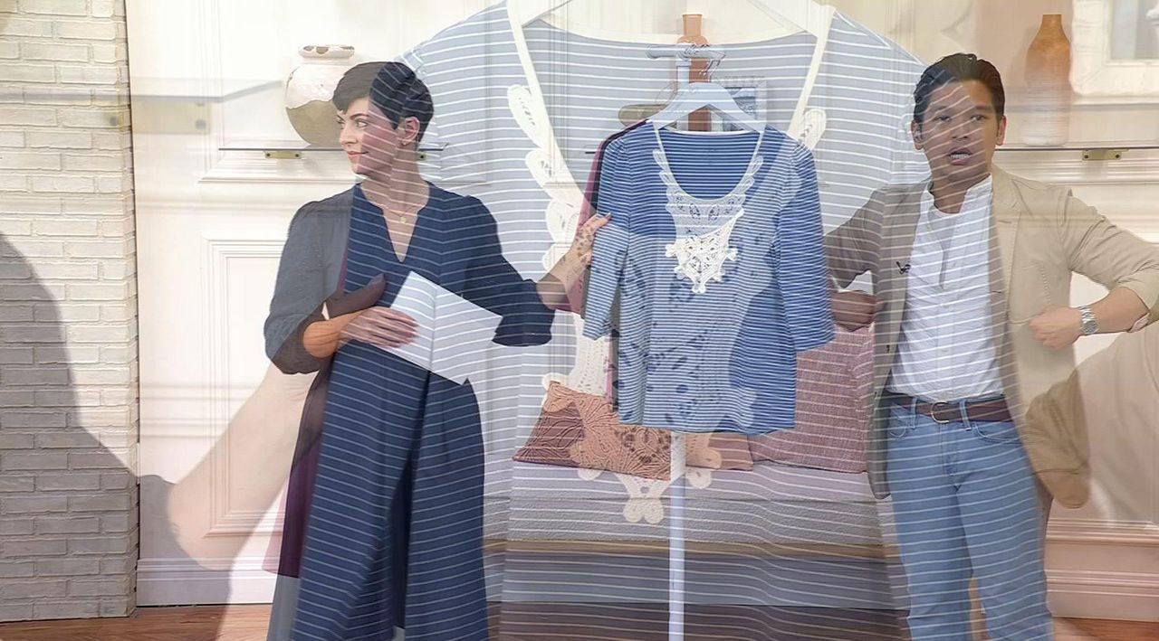 Ree by The Pioneer Woman Scoop Neck Top with Lace Trim - QVC.com