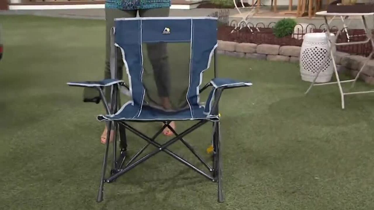 gci outdoor kickback pro rocker chair w carry strap  qvc
