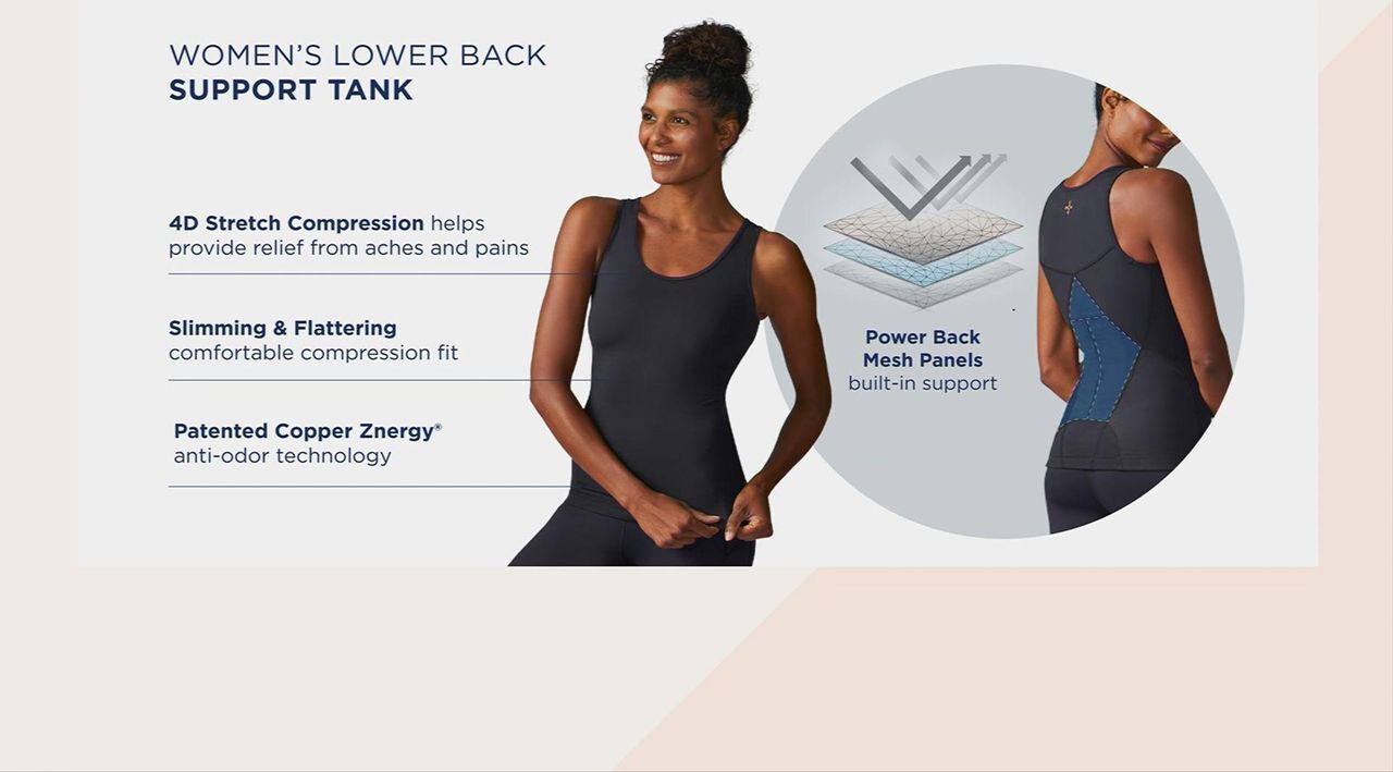 Tommie Copper Women's Lower Back Support Tank - QVC.com
