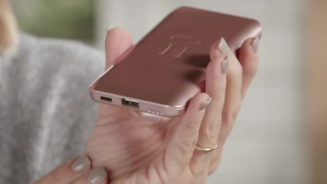 Halo Pocket Power 6000 Portable Charger With 3 Cables Qvc Com