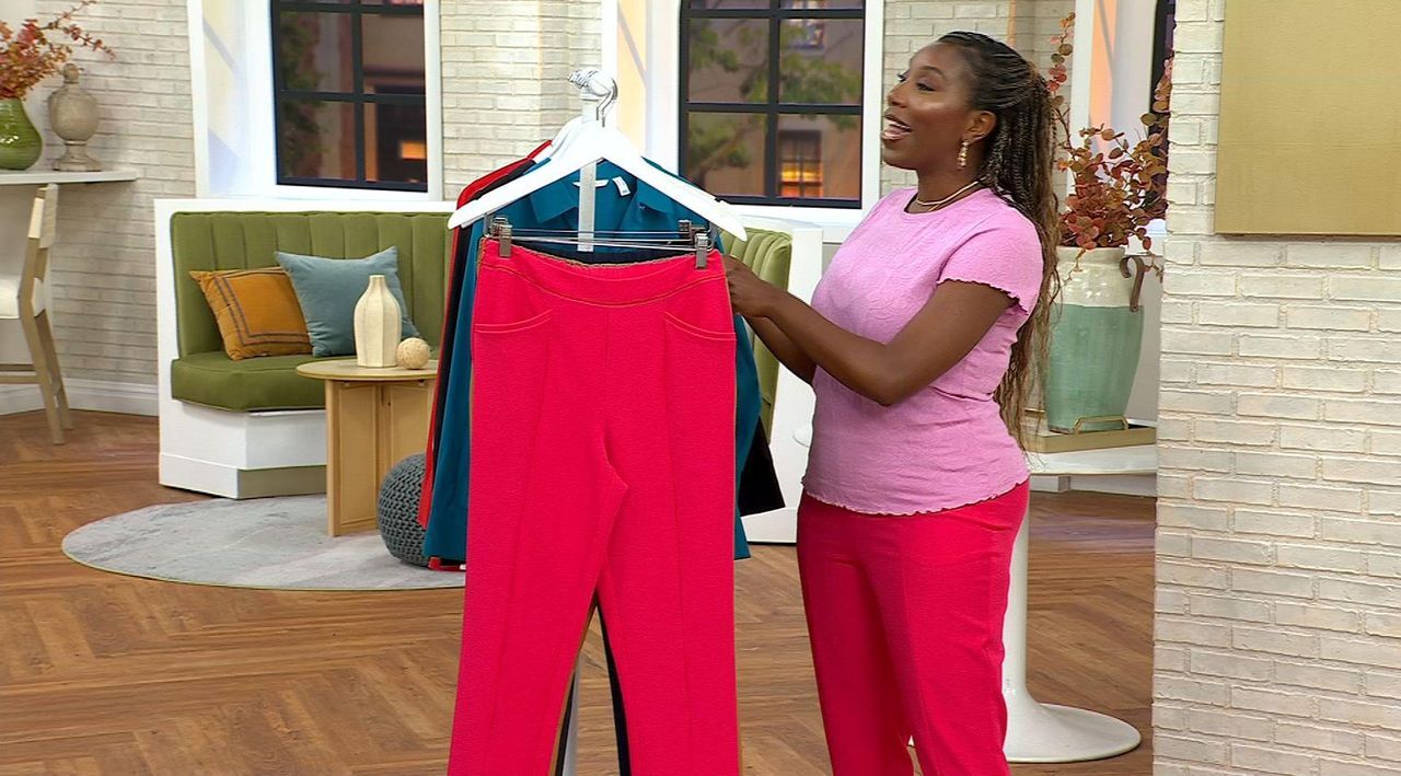 Isaac Mizrahi Live! Timeless Twill Slim Straight Ankle Pants - QVC.com