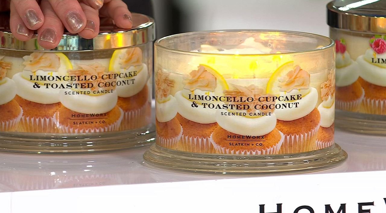 HomeWorx by Slatkin+Co. S/2 18oz Limoncello Cupcake Candles - QVC.com