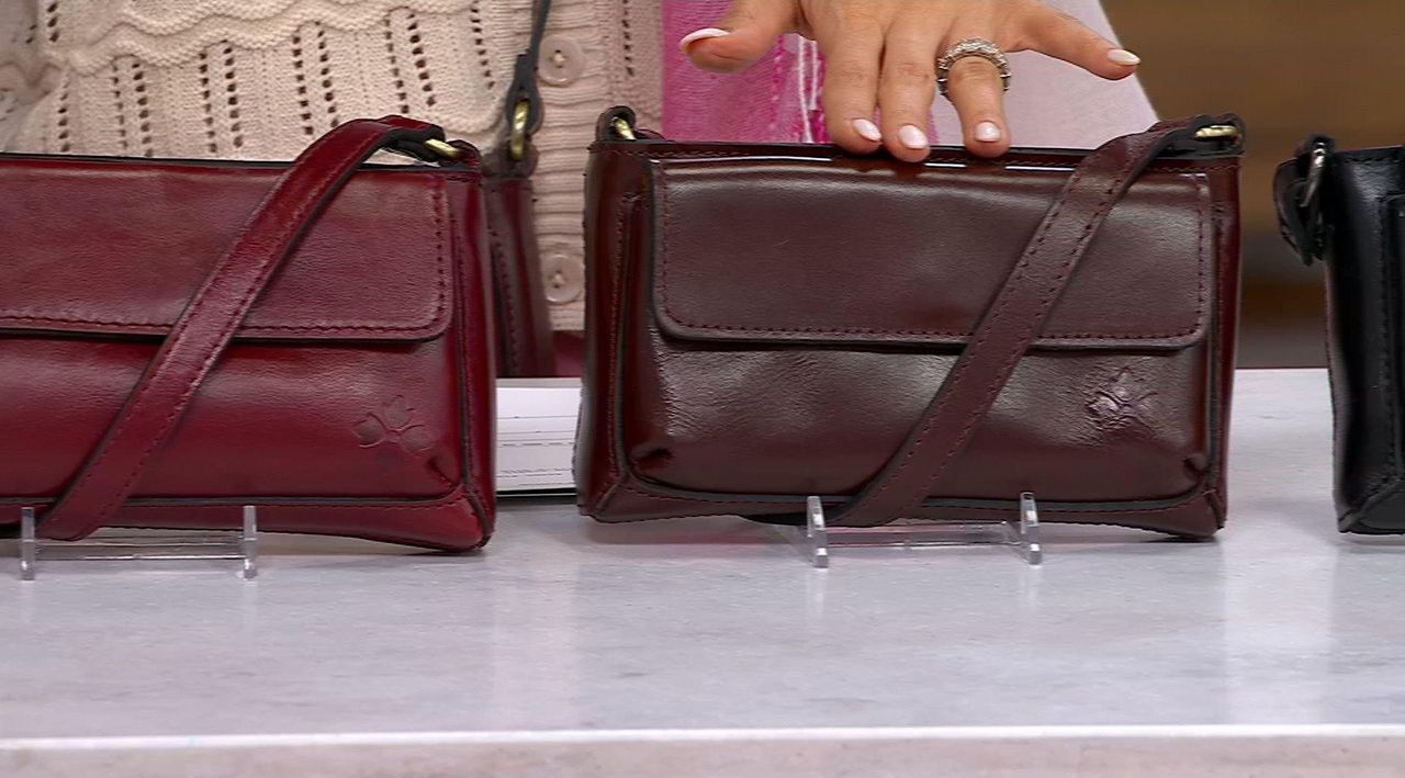 Patricia Nash Leather Dovera Phone Crossbody - QVC.com