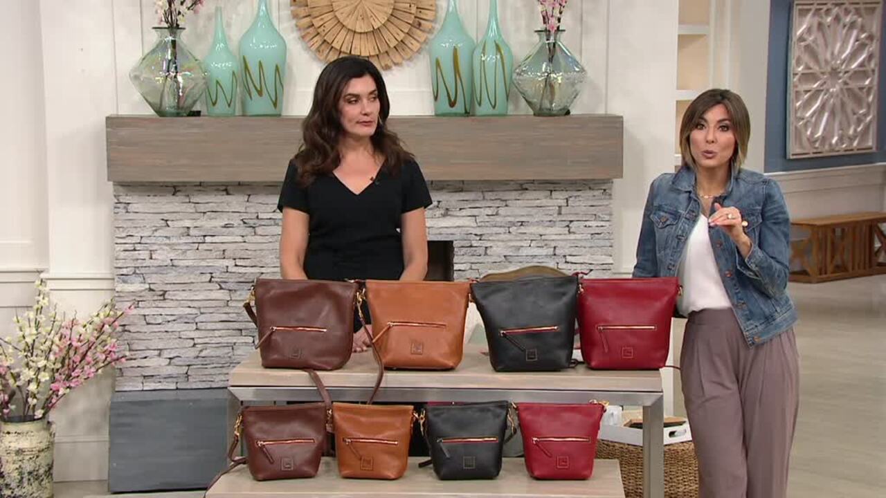 Dooney & Bourke Camden Leather Woven Embossed Small Hobo Crossbody on QVC 