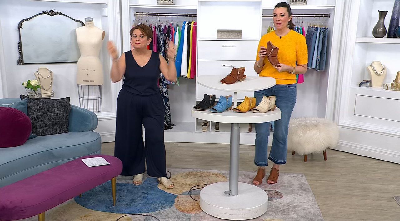 Miz Mooz Leather Side-Zip Heeled Sandals - Carla - QVC.com