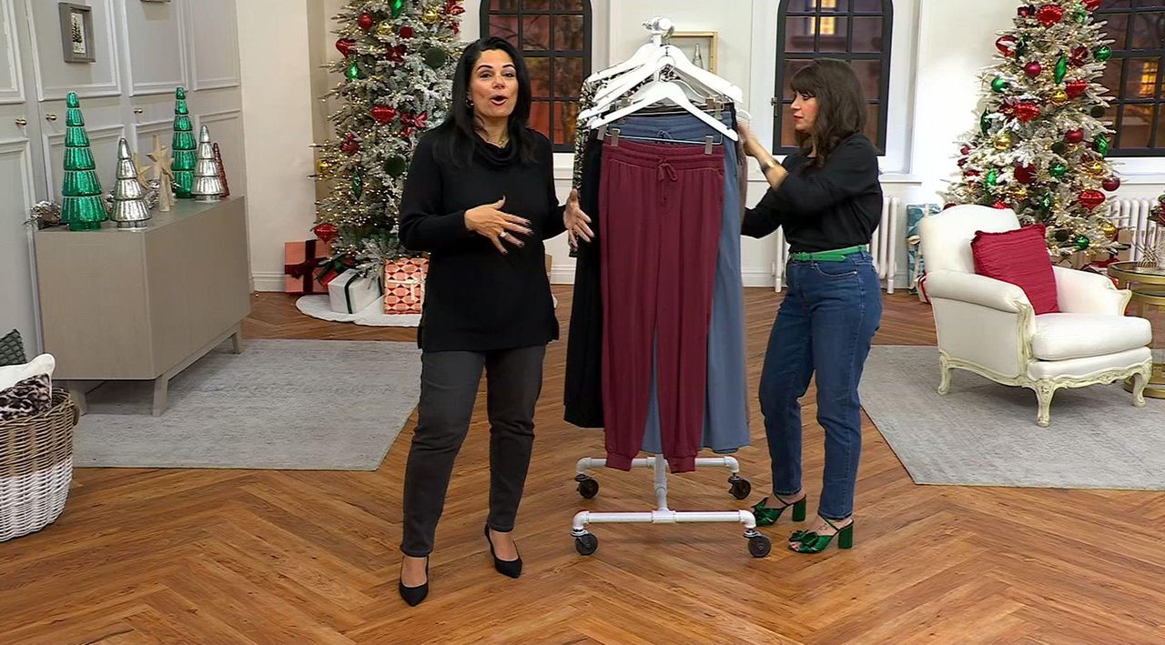 AnyBody Cozy Knit 2 Pack Jogger and Full Length Pants - QVC.com