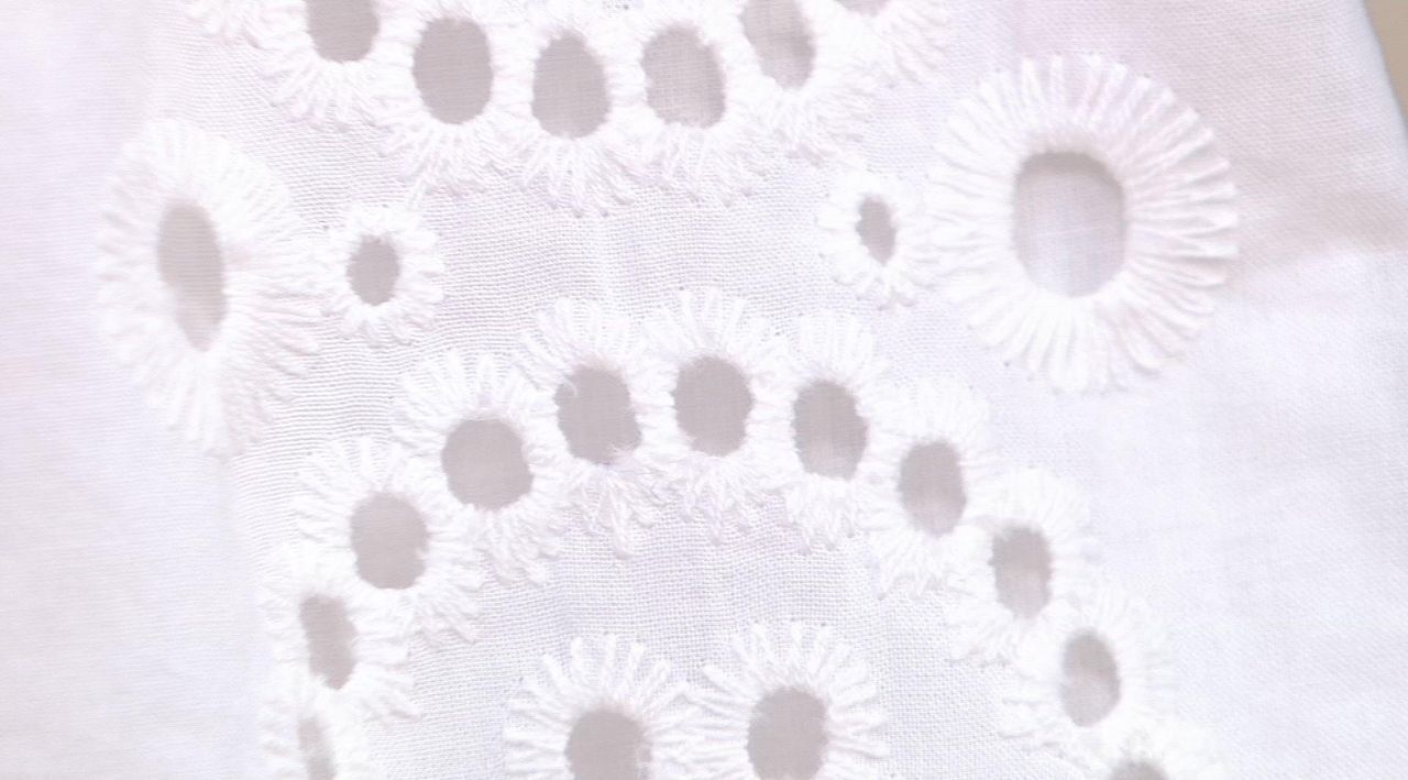 Belle by Kim Gravel Eyelet Front Knit Back Top - QVC.com