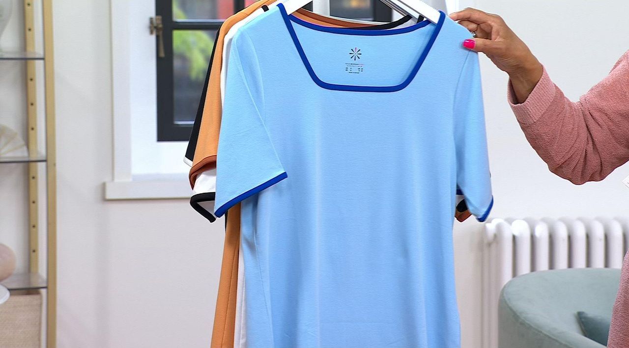 Isaac Mizrahi Live! Essentials Micro Pima Square Neck Top
