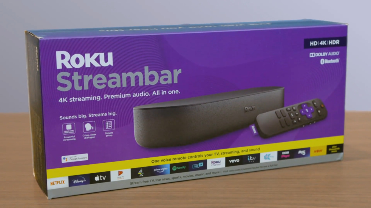 Roku Streambar 4K Streaming Device with Premium Audio and Voice Remote