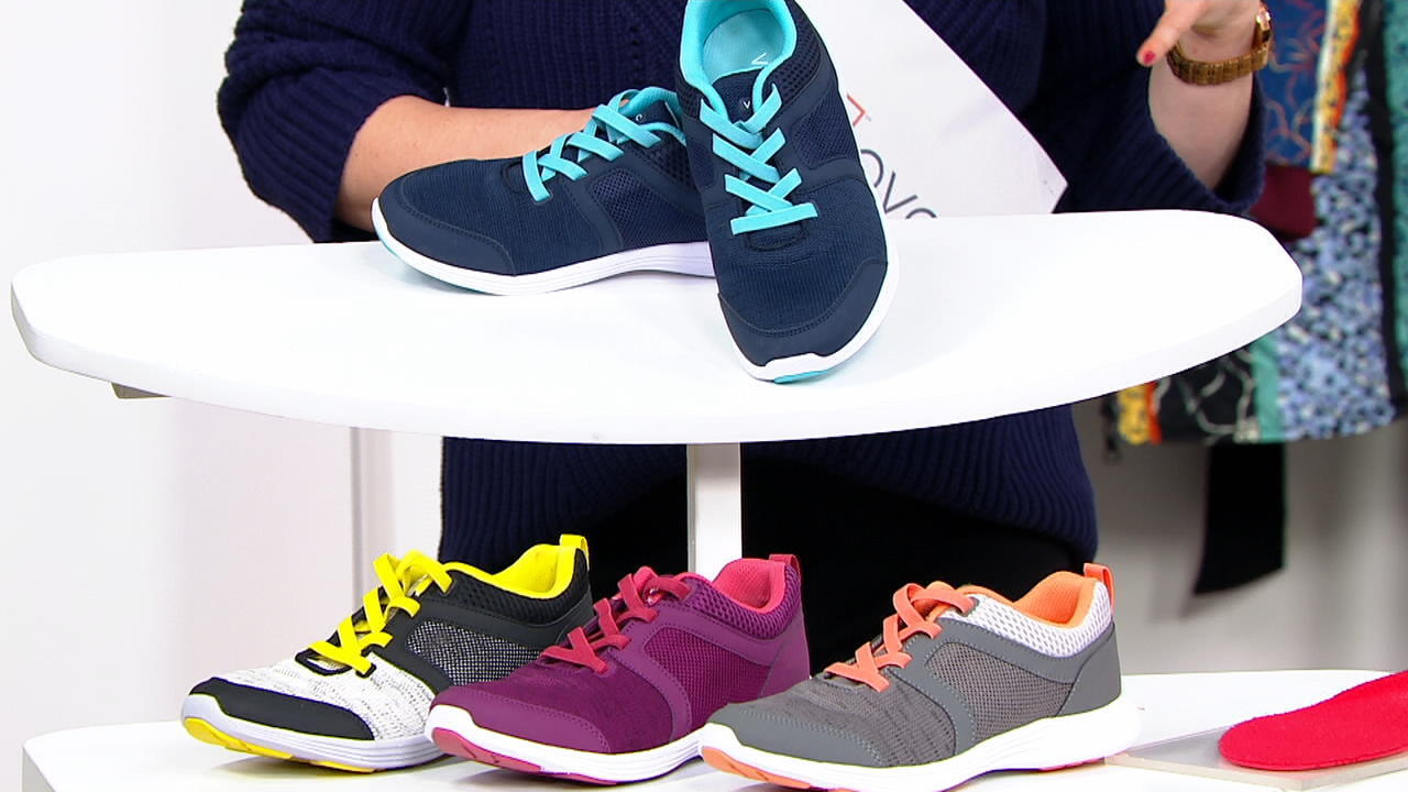 robot relax In honor Vionic Knit Gored-Lace Sneakers - Malta - QVC.com