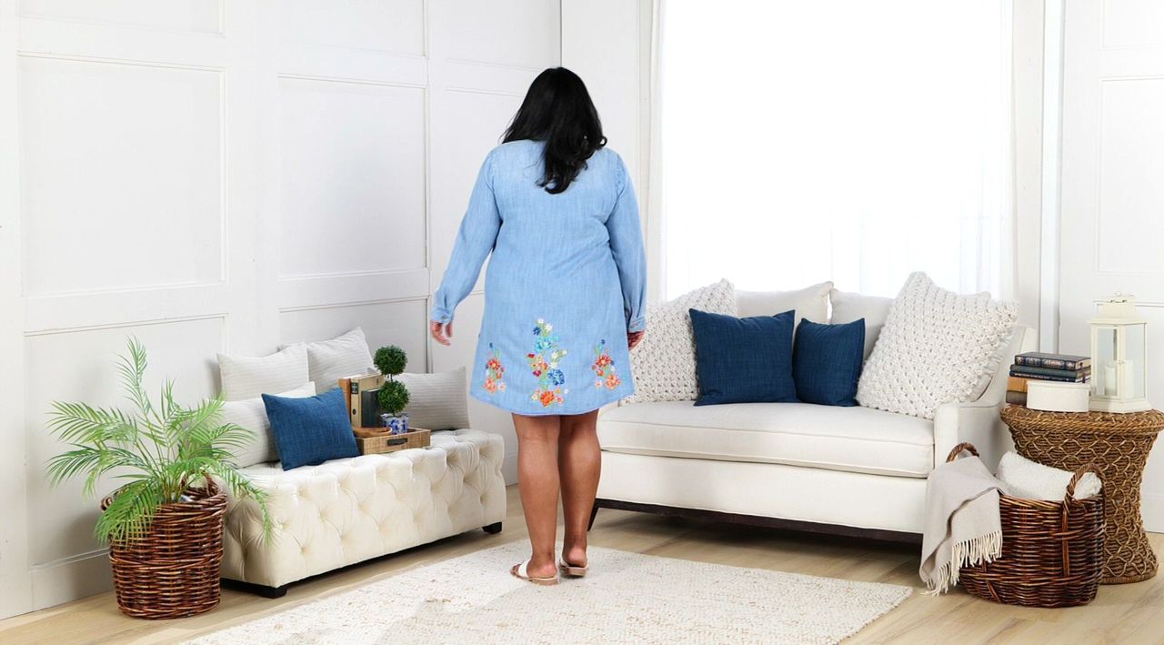 driftwood denim dress Presley Denim Mini Dress