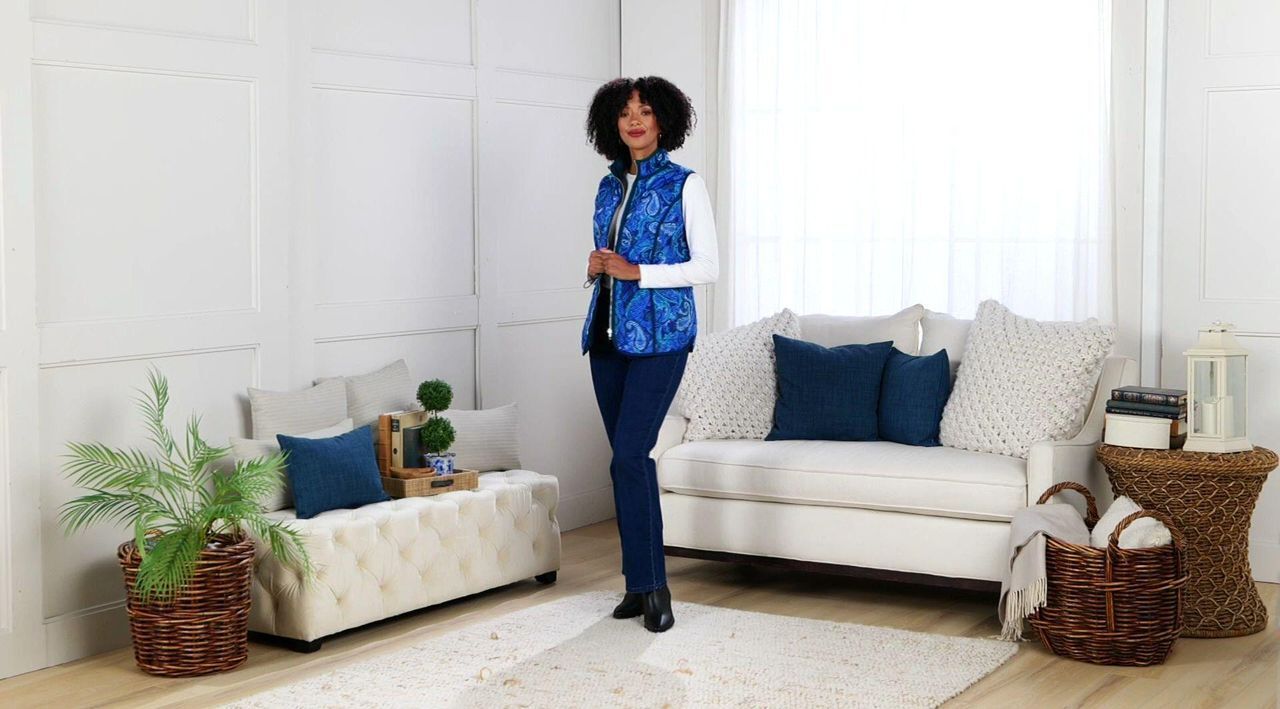 Isaac Mizrahi Live! Diamond Quilted Faux Suede Reversible Vest