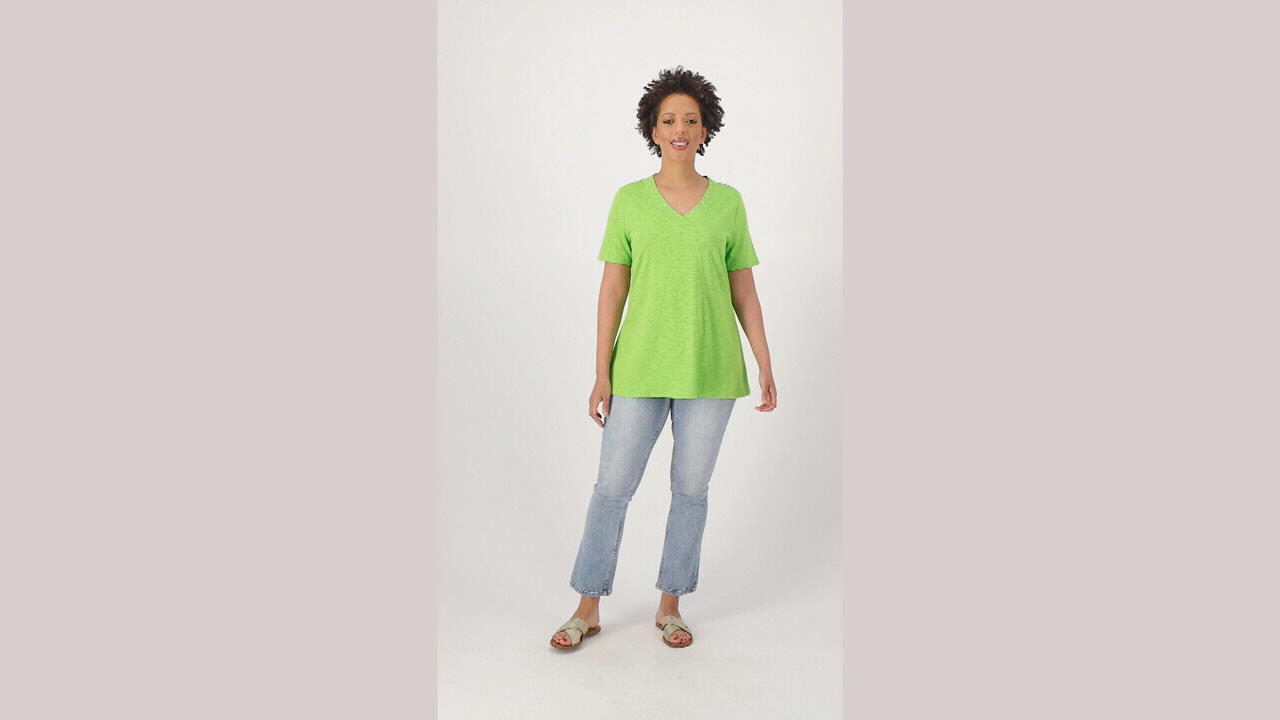 トップス bcvk Vネックウールトップス/グレー | TOPS | OBLI