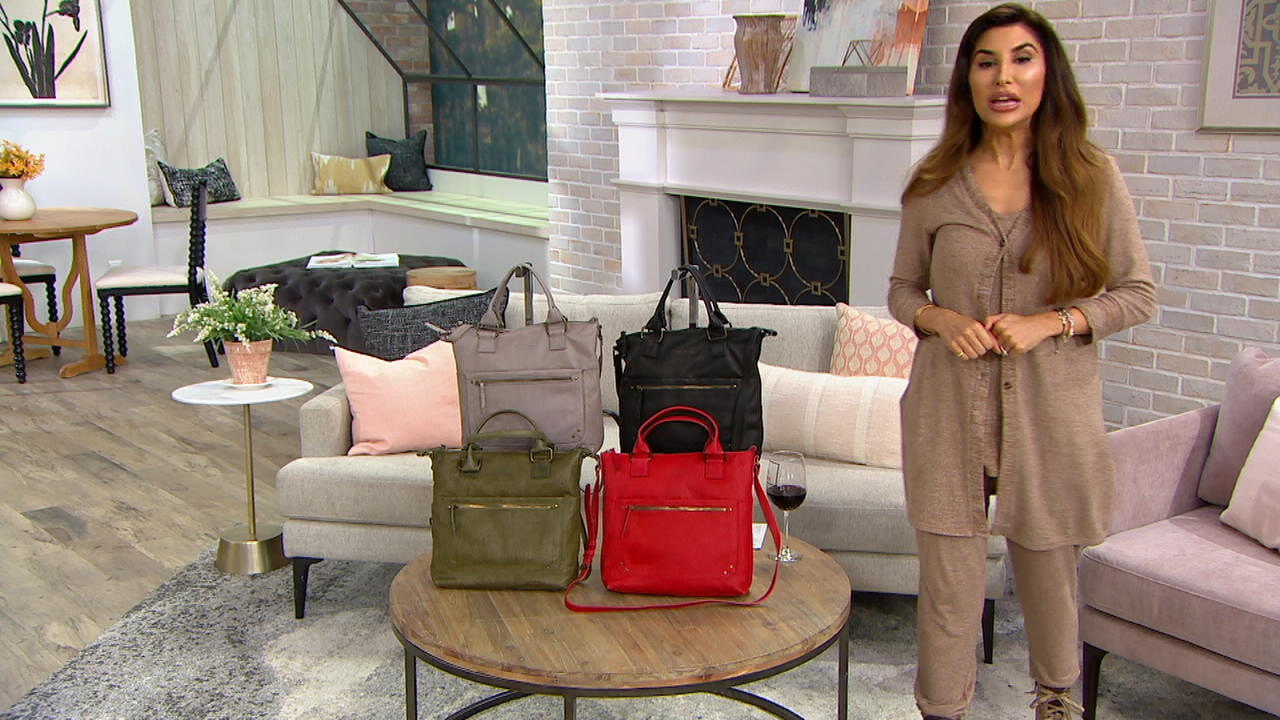 American Leather Co. Leather and Suede Shopper - Brookfield on QVC 
