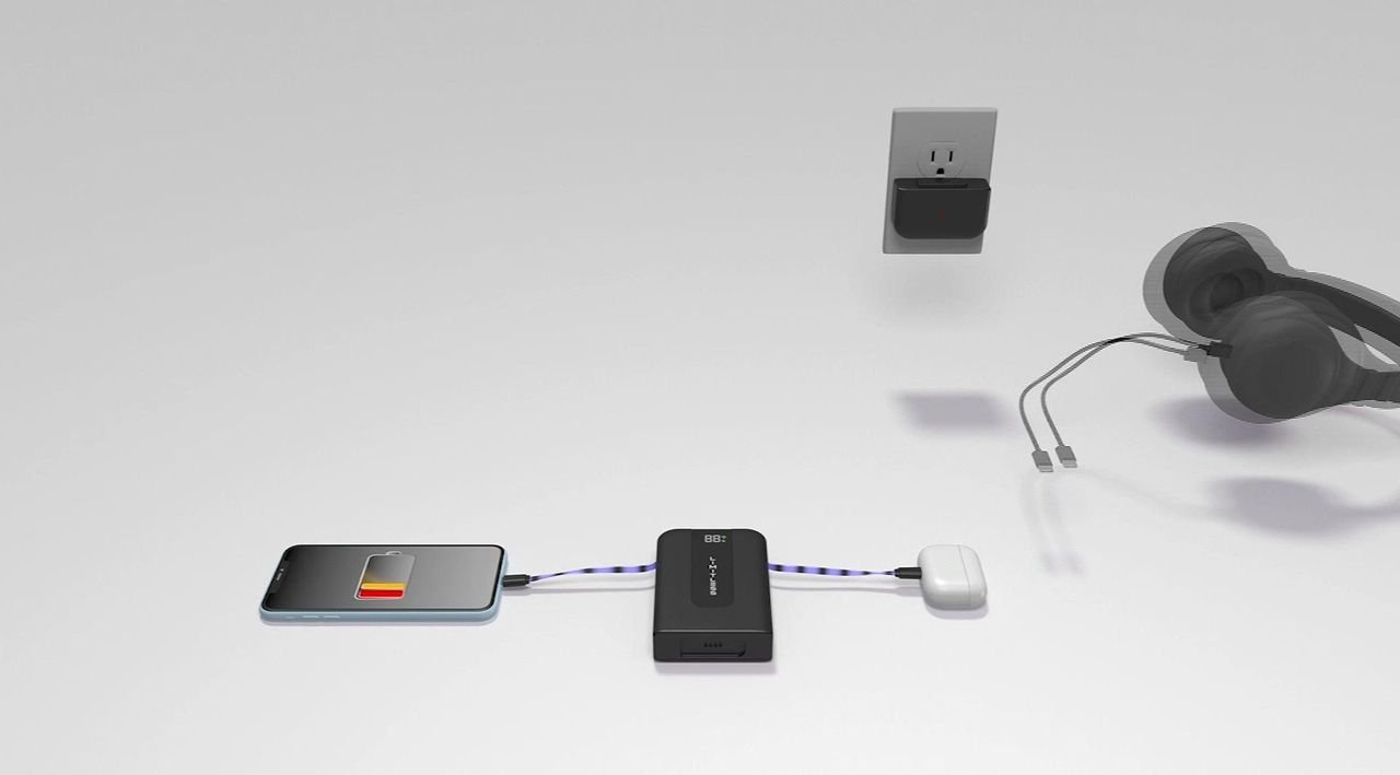 Limitless Plugged In Limitless 10kmAh Power Bank w/ Detachable AC Plug - QVC.com