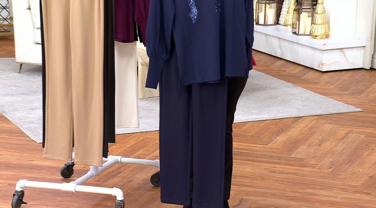 Pantalon Habillé Femme Belle By Kim Gravel - Taille Petite 10P, Coupe Droite, Bleu Marine