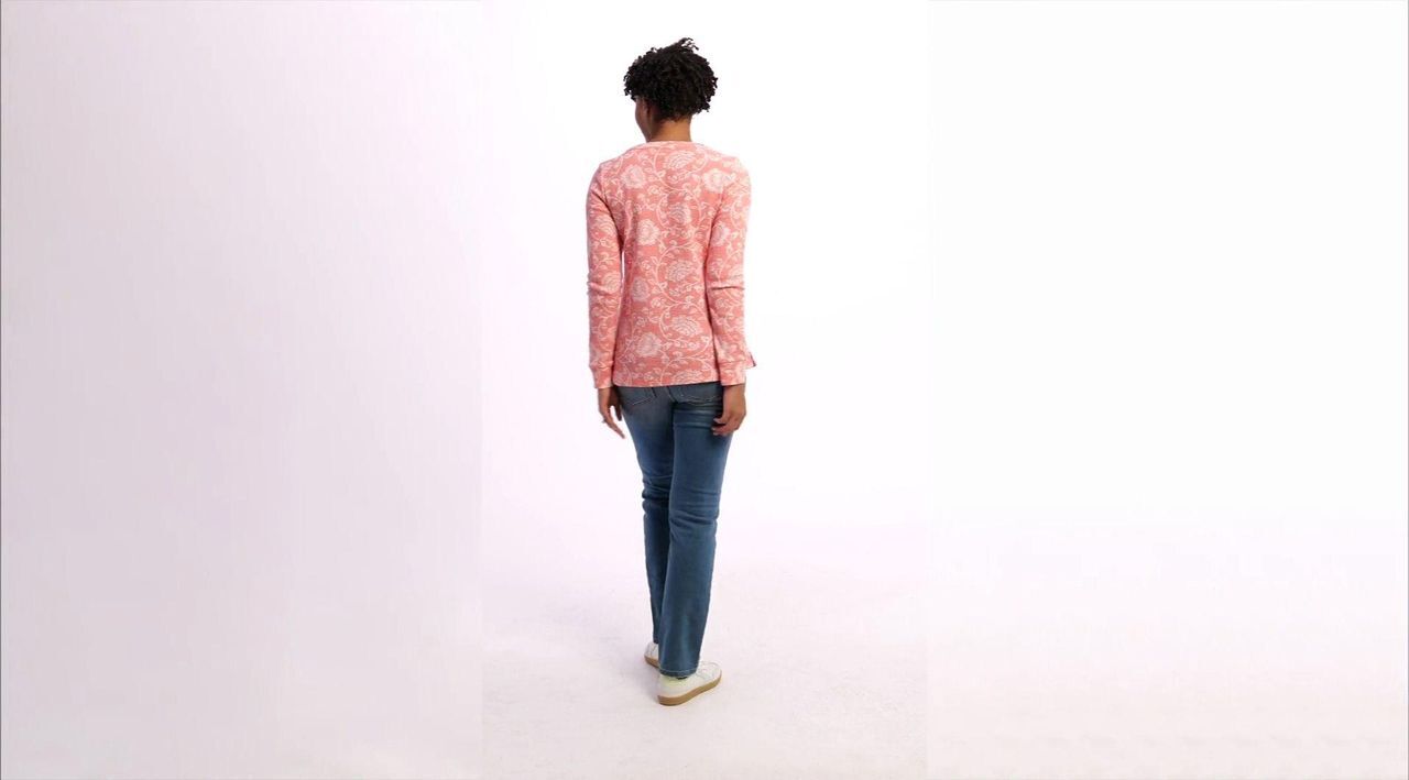 Belle by Kim Gravel Baby Waffle Retro Rose Long Sleeve Top - QVC.com