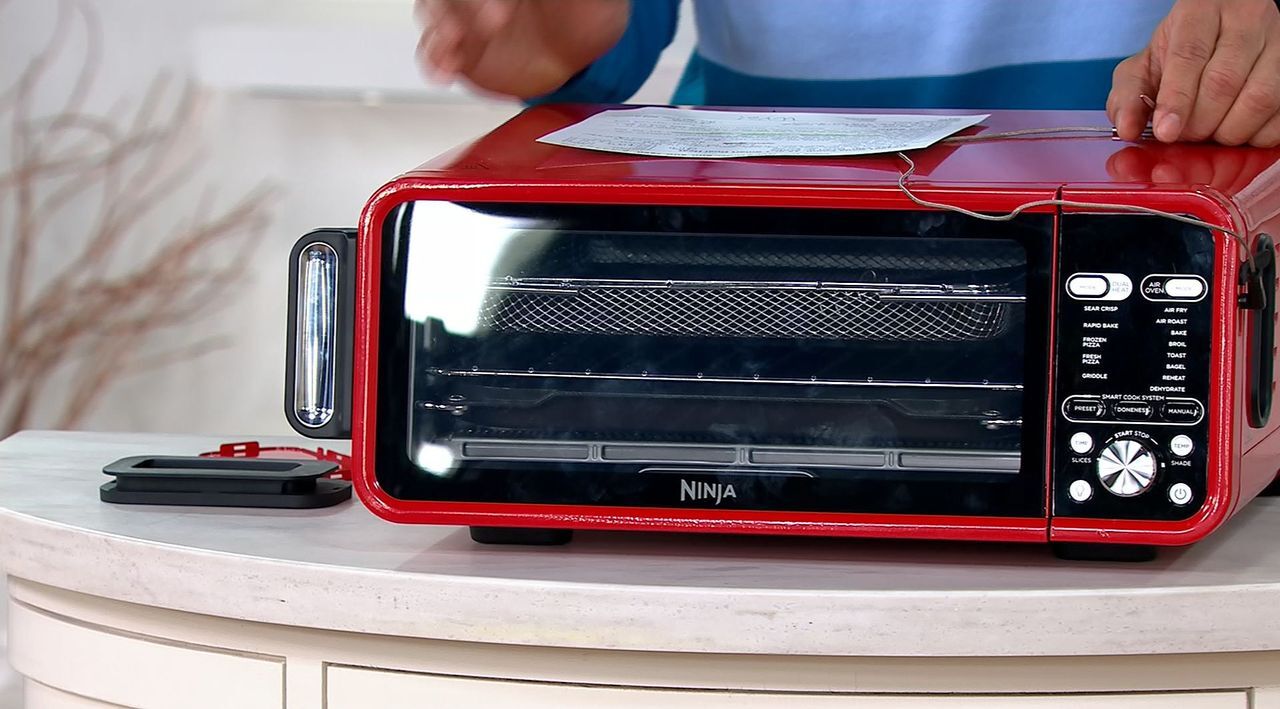 Ninja Foodi XL 10-in-1 Flip Digital Air Fry Smart Oven Pro Rack & Probe- Red