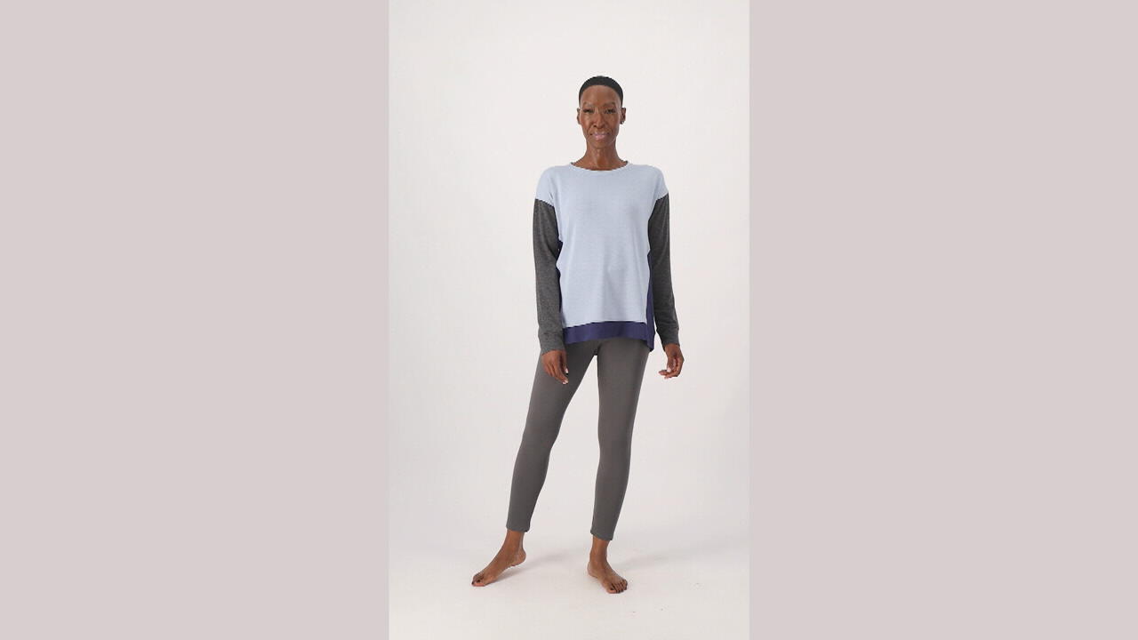 Cuddl Duds Comfortwear Color-Block Long-Sleeve Pullover 