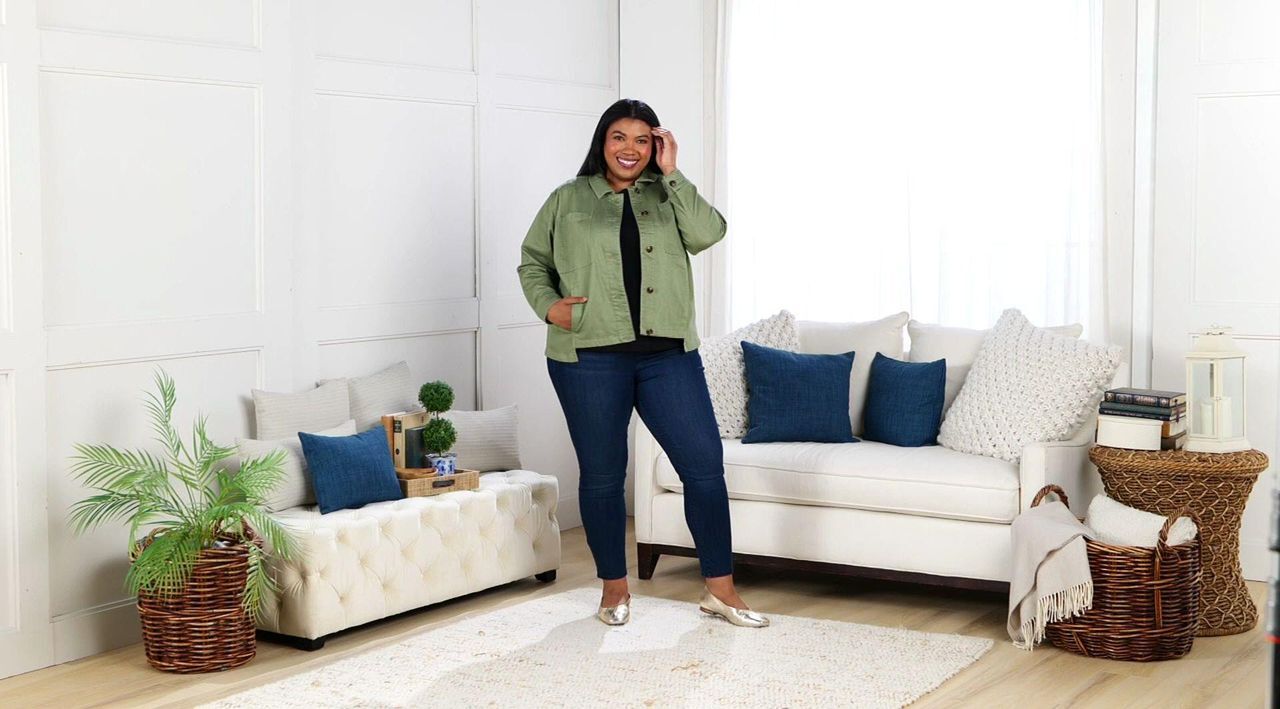 Studio Park X Amy Stran Denim Utility Jacket- Color - QVC.com