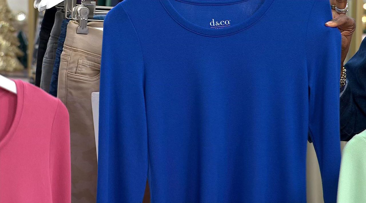 Denim & Co. Essentials Heavenly Jersey Top with Ruched Sleeve