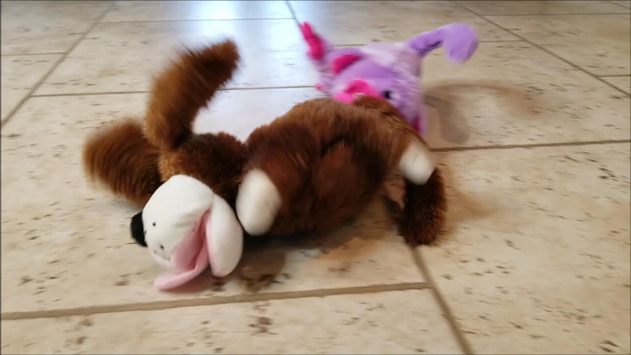 rollover laughing puppy dog plush toy