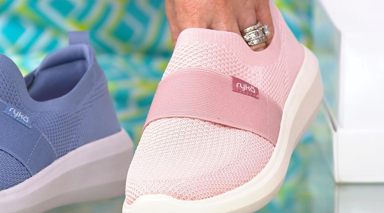 Ryka Stretch Knit Slip-Ons with Surround Fit - Astrid Knit - QVC.com