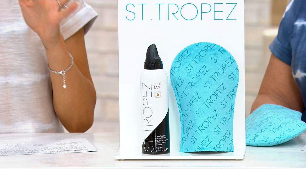 with Creme Tropez Luxe Self Mitt Mousse St. Whipped Tan