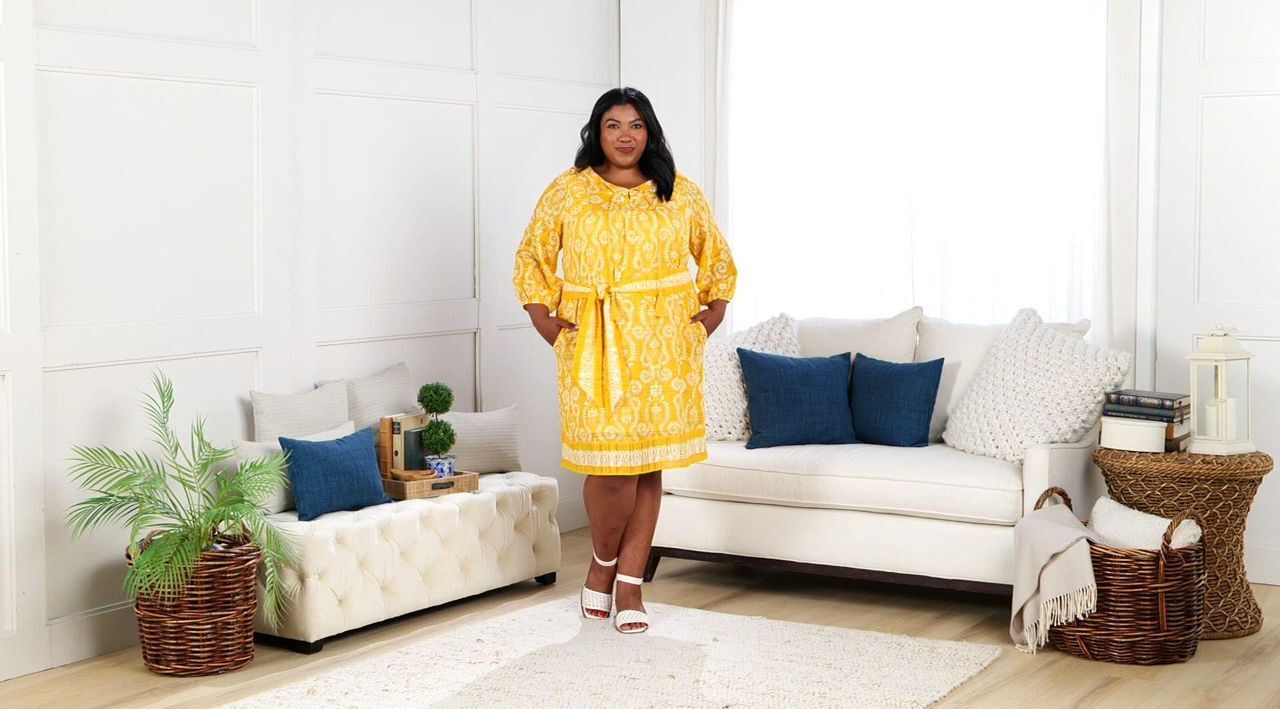 Studio Park x Amy Stran Regular Textured Cotton Dress with