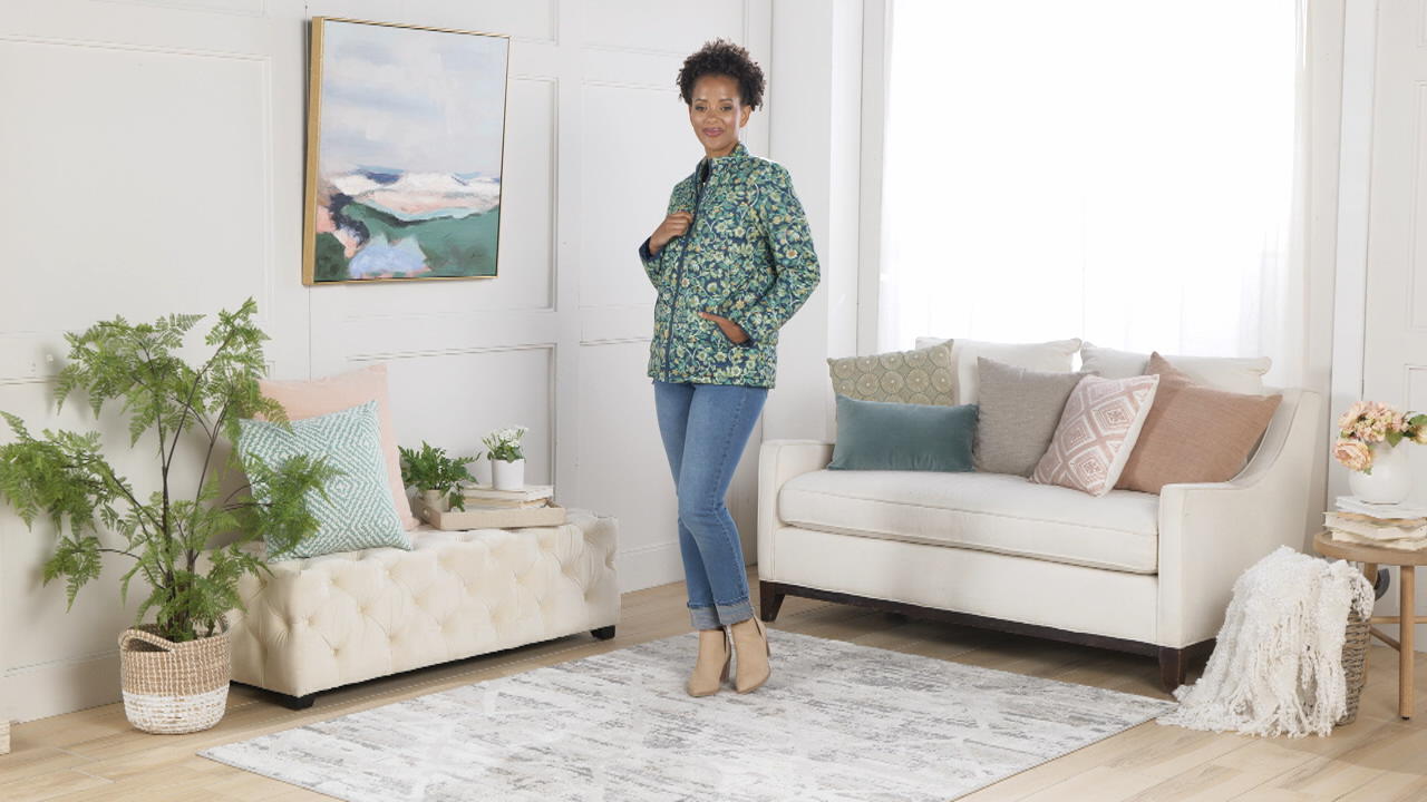 Belle Boho by Kim Gravel Rustic Paisley Printed Car Jacket - QVC.com