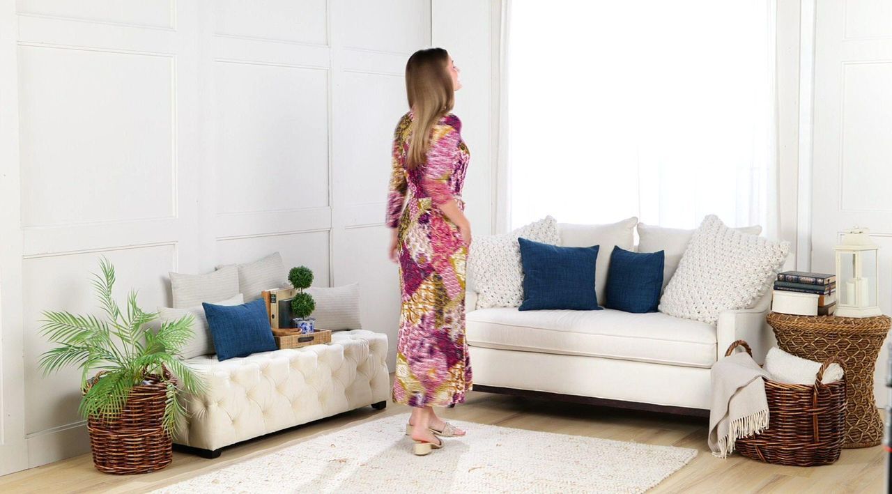 Susan Graver Liquid Knit Belted Button Front Maxi Dress - QVC.com