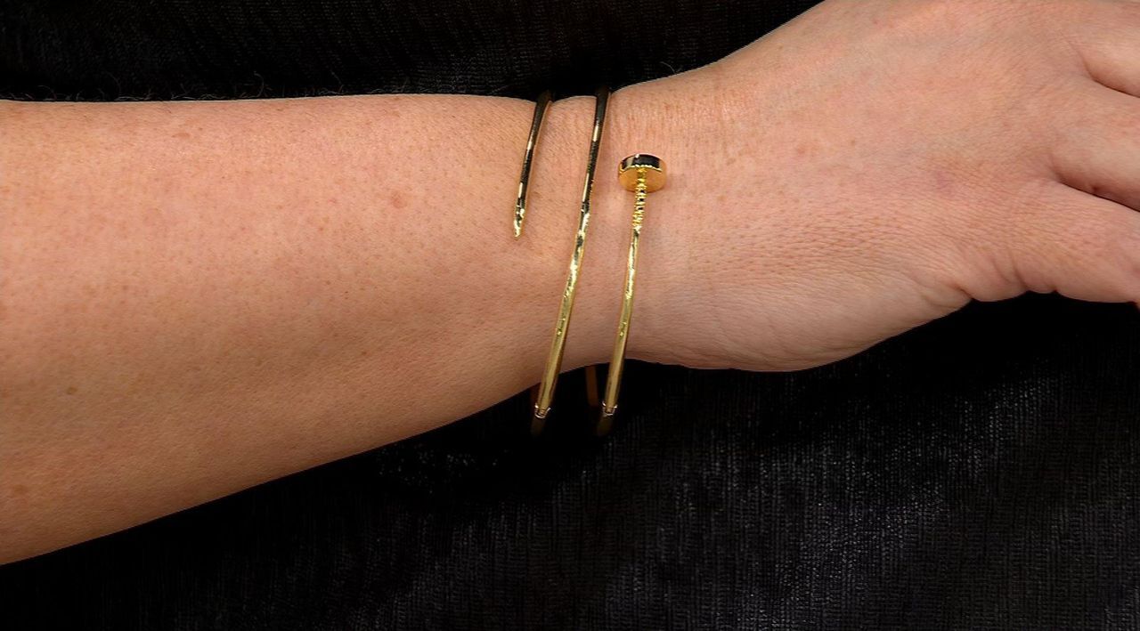 David Markstein Bronze Multi Hinge Nail Head Bangle - QVC.com