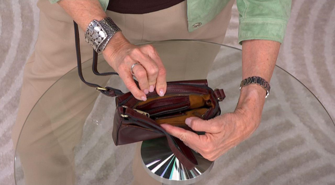 Patricia Nash Leather Dovera Phone Crossbody - QVC.com