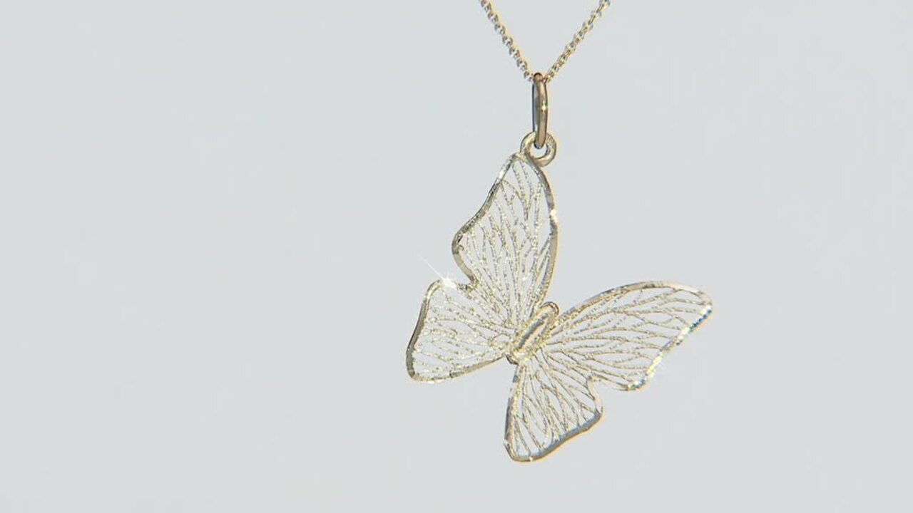 Golden never fade butterfly necklace pendant cute necklaces long by  Amaan_developer