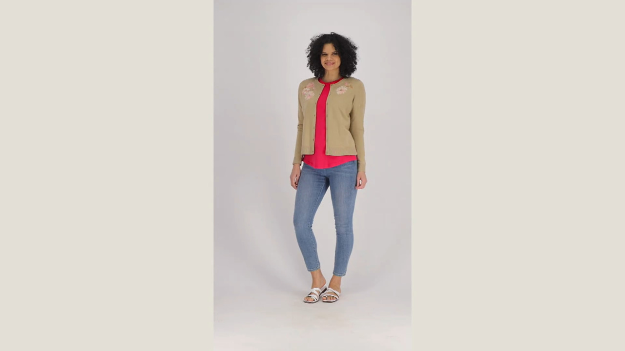 Isaac Mizrahi Live! Floral Embroidered 