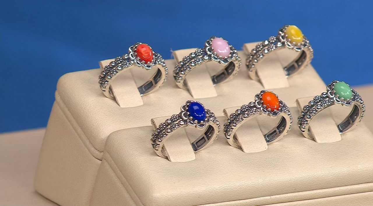 American West Sterling Silver Double Row Concha Gemstone American West Sterling Silver Double Row Concha Gemstone