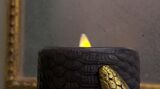 Martha Stewart Set of 2 Embossed Snake Flameless Pillar