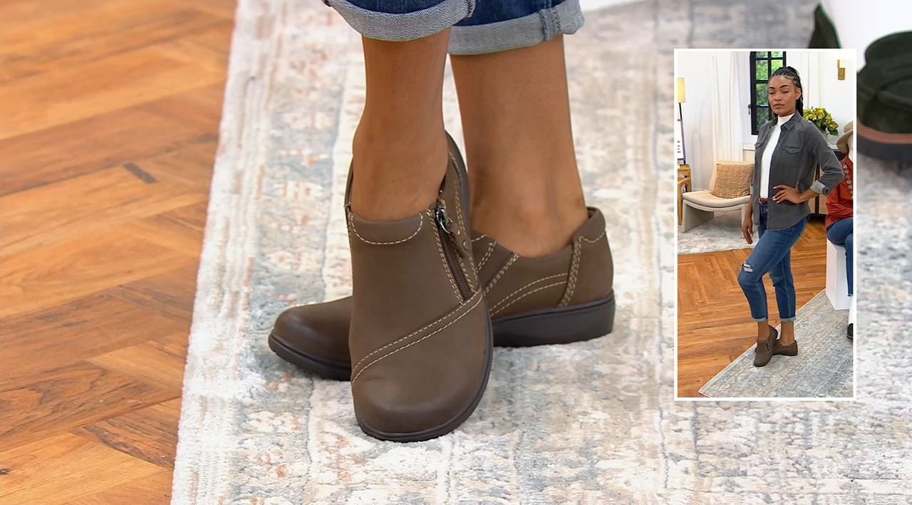 Clarks Collection Leather Slip-Ons - Carleigh Ray - QVC.com