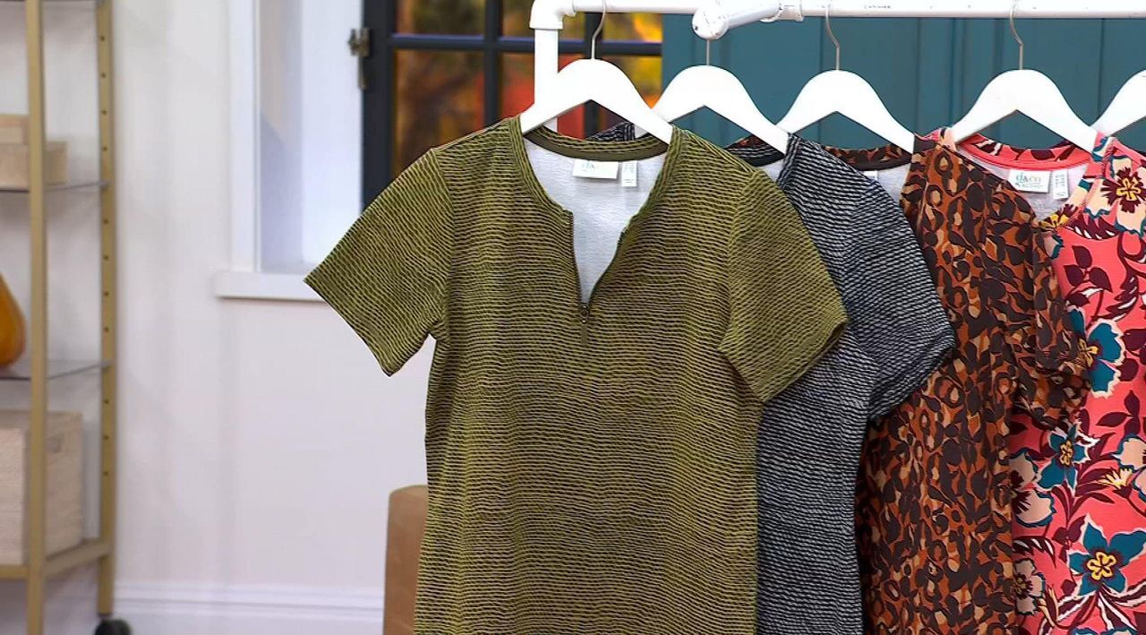 Denim & Co. Active French Terry Short Sleeve Tunic - QVC.com