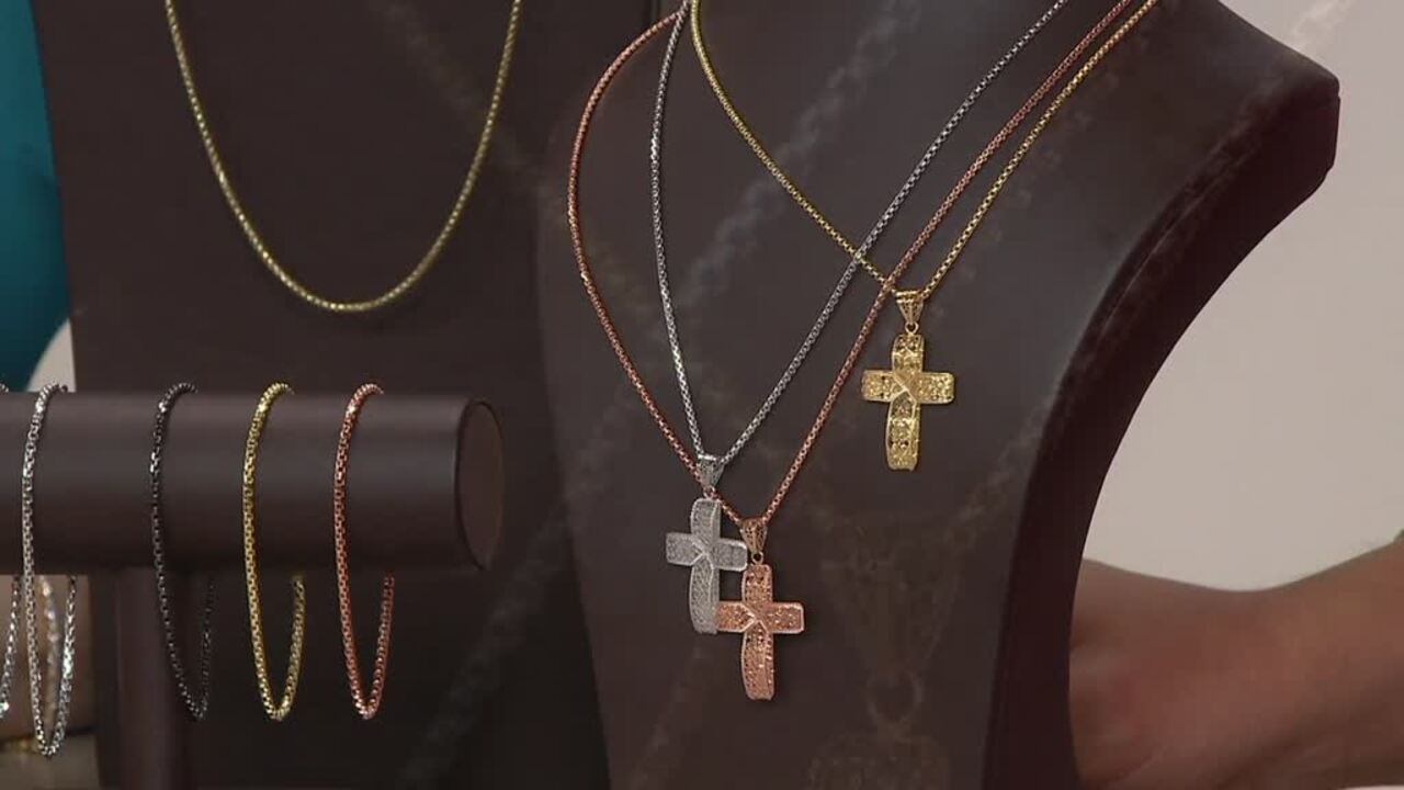 Qvc hot sale gold crosses