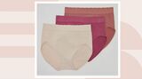 Breezies S/3 Seamless Comfort Scalloped Brief Panty 