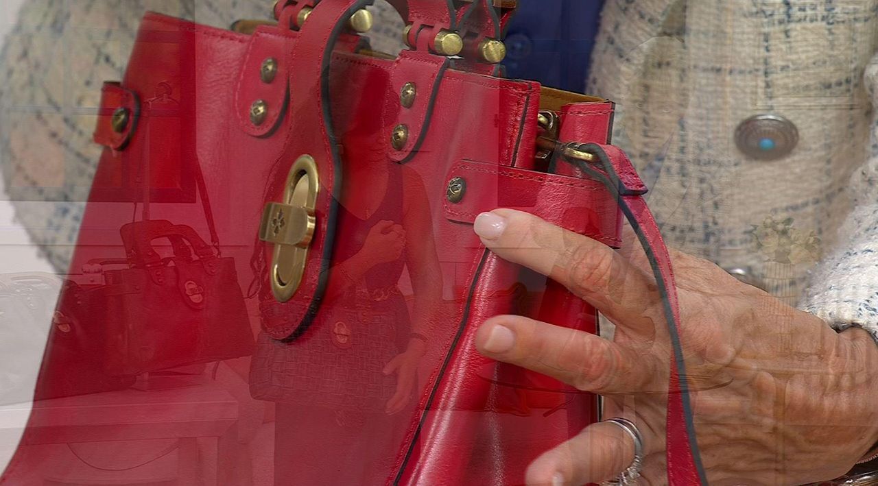 Patricia Nash Sansia Wooden Top Handle Satchel Bag - QVC.com