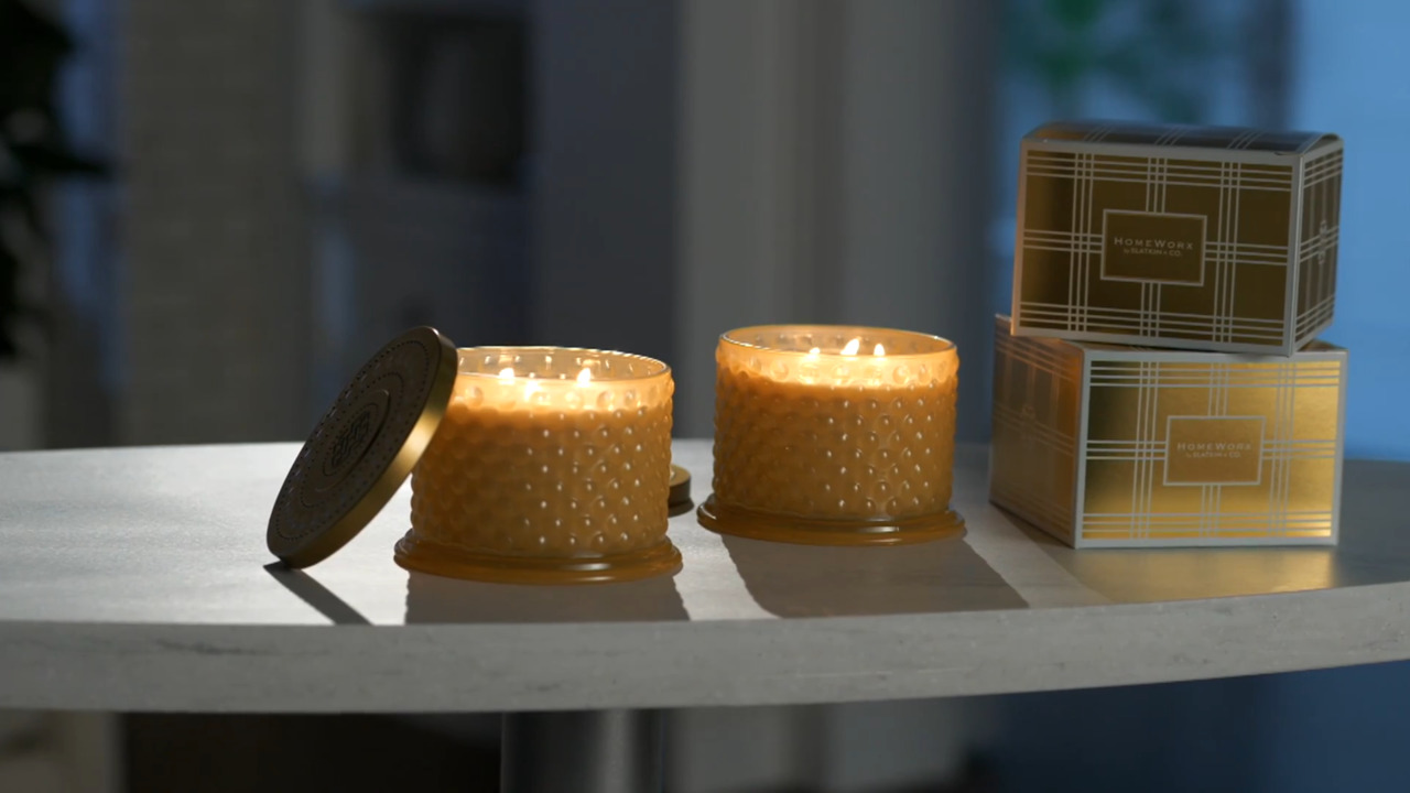HomeWorx by Slatkin + Co. S/2 14oz Candles Sugared Citrus