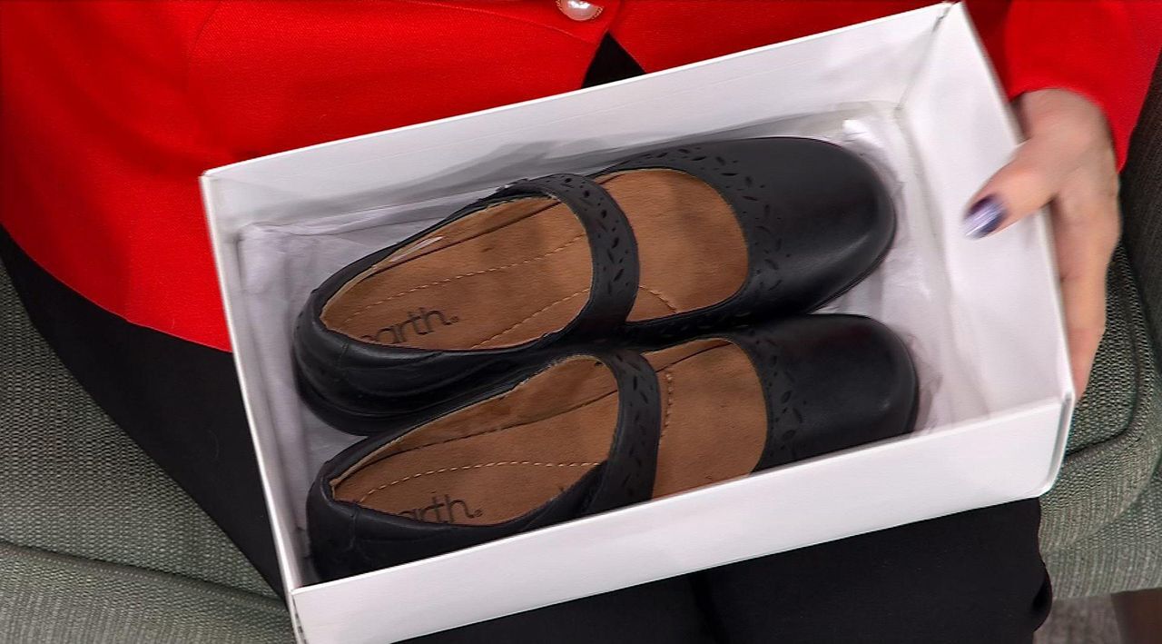 Earth Leather Perforated Mary-Janes - Kinsey - QVC.com