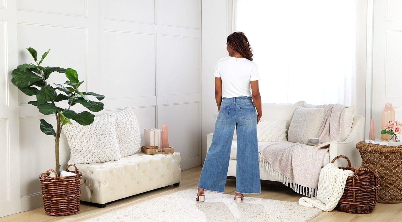 NYDJ High Rise Brodi Wide Leg Ankle Jean with Cool Embrace - QVC.com