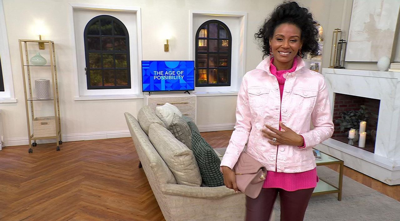 Belle by Kim Gravel Love Is in the Air Printed Jean Jacket - QVC.com