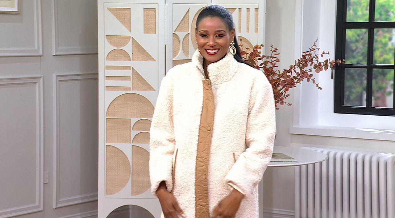 Dennis Basso Regular Sherpa & Sueded Jacket w/Drawstring - QVC.com