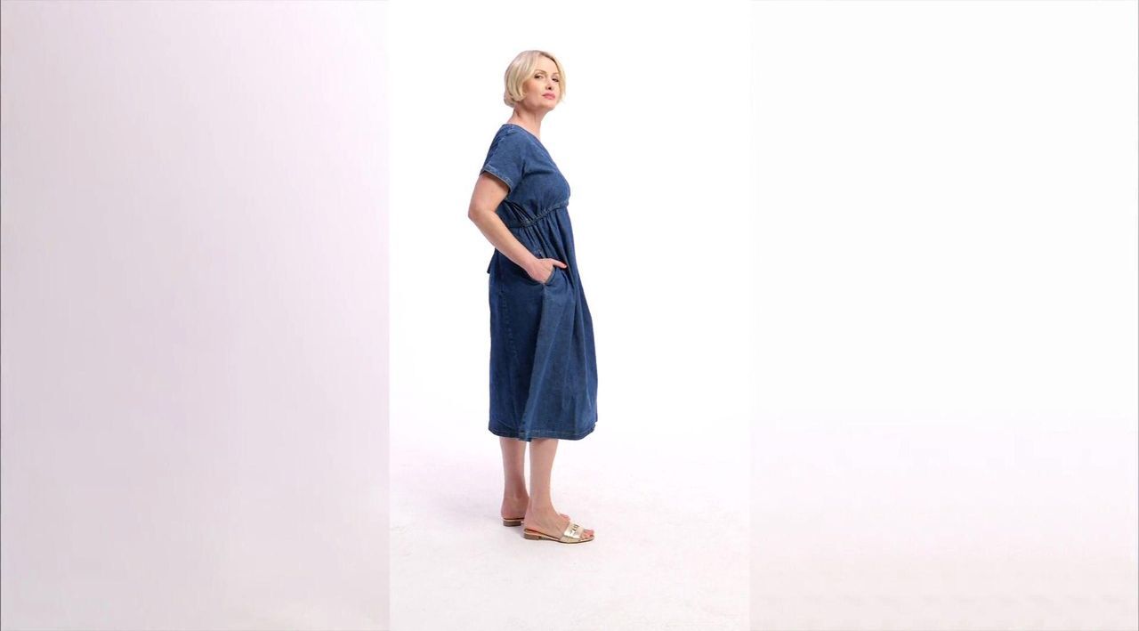 martha stewart denim dress Martha Stewart Signature Petite Denim Lace Up Safari Dress