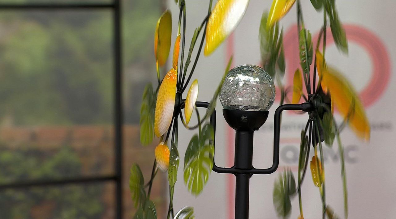 Temp-tations Outdoors Set of 2 Wind Spinners with Solar Lights
