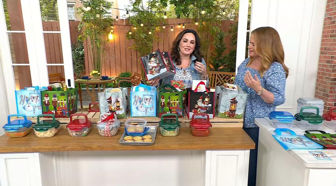 LocknLock Set of 4 Zens w/ Handle Lids with Holiday Bags - QVC.com
